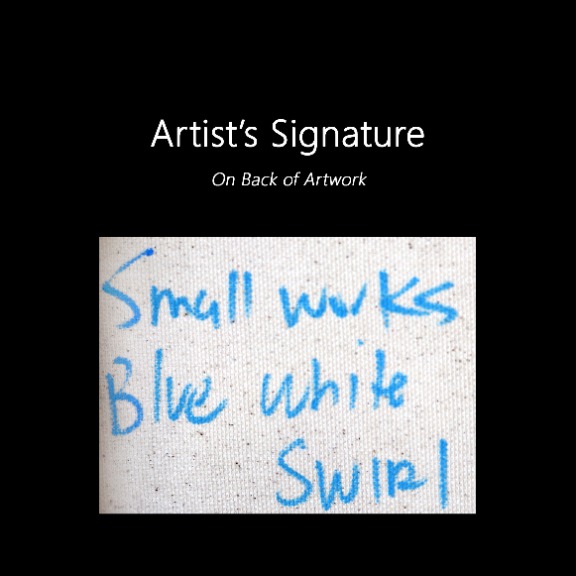 Ash Almonte: Small Works Blue White Swirl image 9